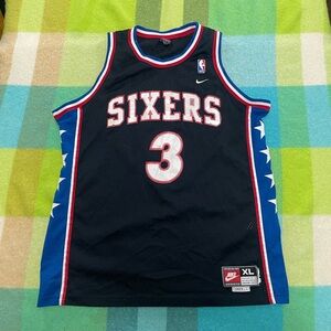 Vintage Nike Allen Iverson Philadelphia 76rs NBA Throwback Jersey Men’s